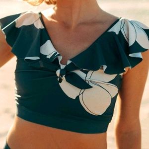 Albion Emerald Tigerlily Lauren Swim Crop Small